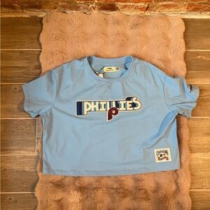 Blue woman’s Phillies shirt, BNWT, Pro Standard Cooperstown Collection